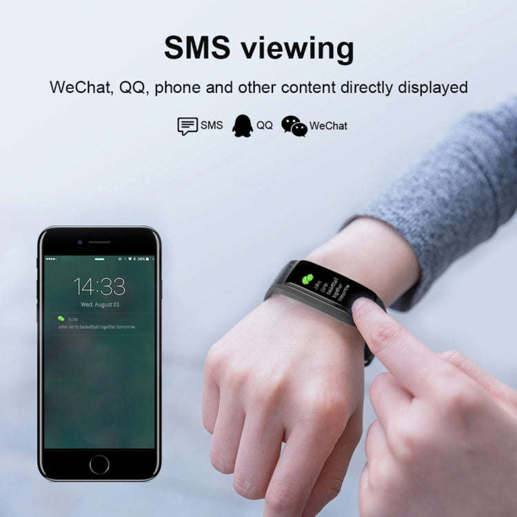 CK17S 0.96 inches IPS Screen Smart Bracelet IP67 Waterproof, Support Call Reminder / Heart Rate M...