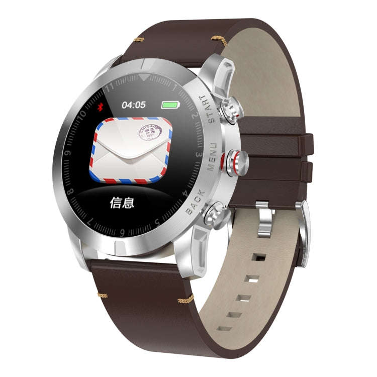DTNO.1 S10 1.3 inches TFT Color Screen Smart Bracelet IP68 Waterproof, Leather Watchband, Support...