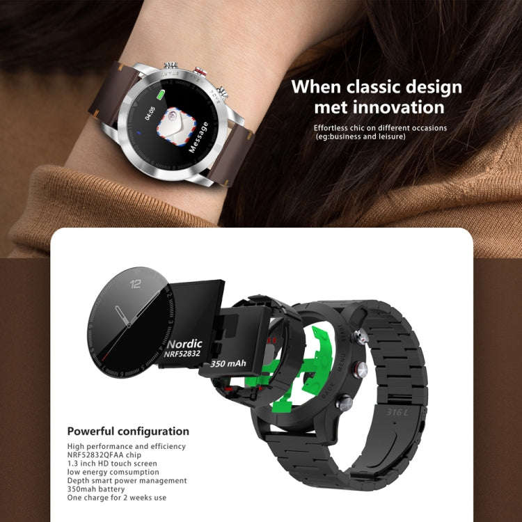 DTNO.1 S10 1.3 inches TFT Color Screen Smart Bracelet IP68 Waterproof, Silicone Watchband, Suppor...