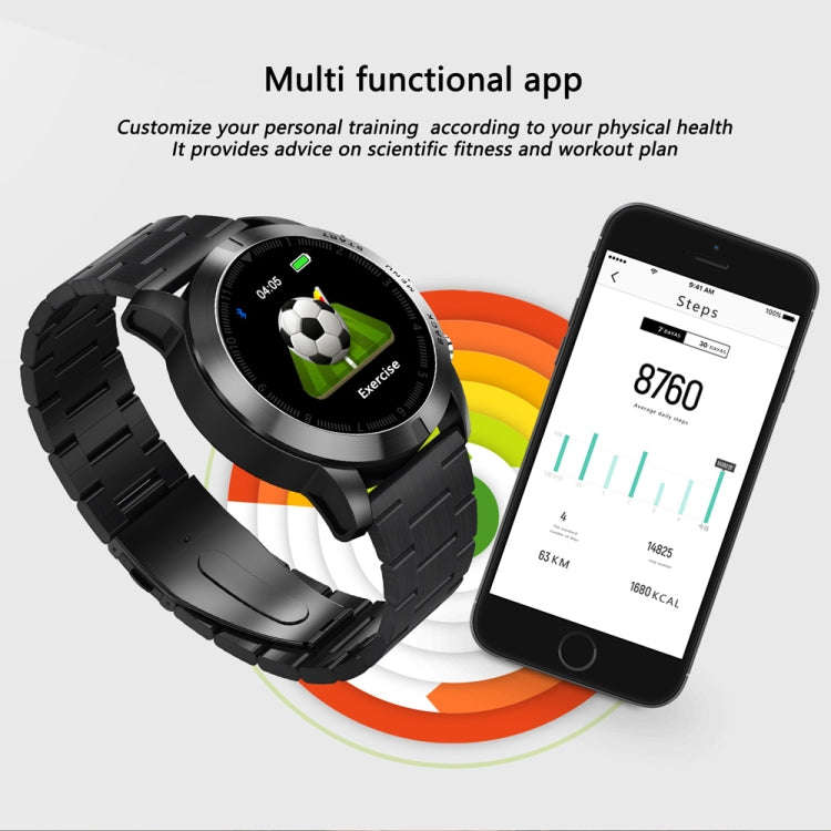 DTNO.1 S10 1.3 inches TFT Color Screen Smart Bracelet IP68 Waterproof, Silicone Watchband, Suppor...