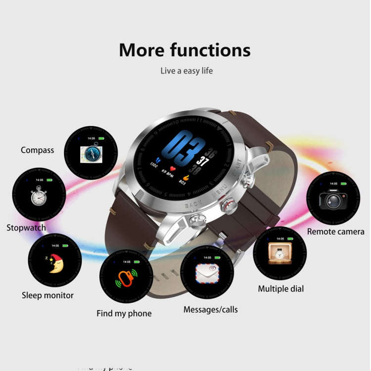 DTNO.1 S10 1.3 inches TFT Color Screen Smart Bracelet IP68 Waterproof, Silicone Watchband, Suppor...