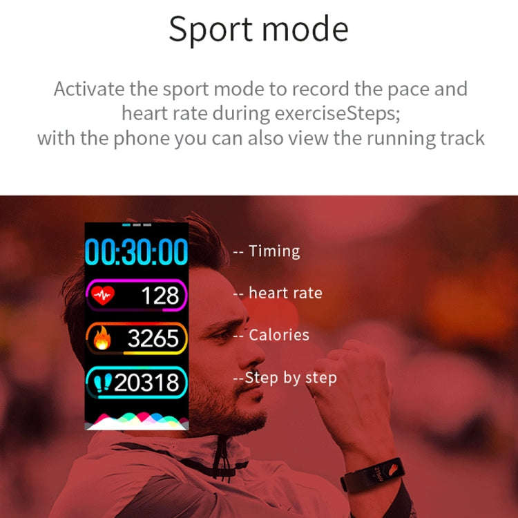 C21 1.14 inches IPS Color Screen Smart Bracelet IP67 Waterproof, Support Call Reminder /Heart Rat...