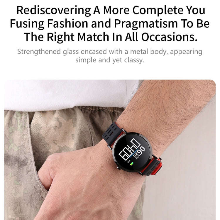 CV08C 1.0 inches TN Color Screen Smart Bracelet IP67 Waterproof, Silicone Watchband, Support Call...
