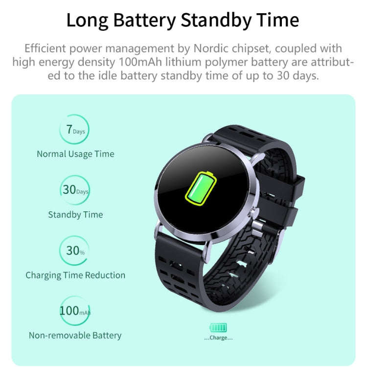 CV08C 1.0 inches TN Color Screen Smart Bracelet IP67 Waterproof, Silicone Watchband, Support Call...