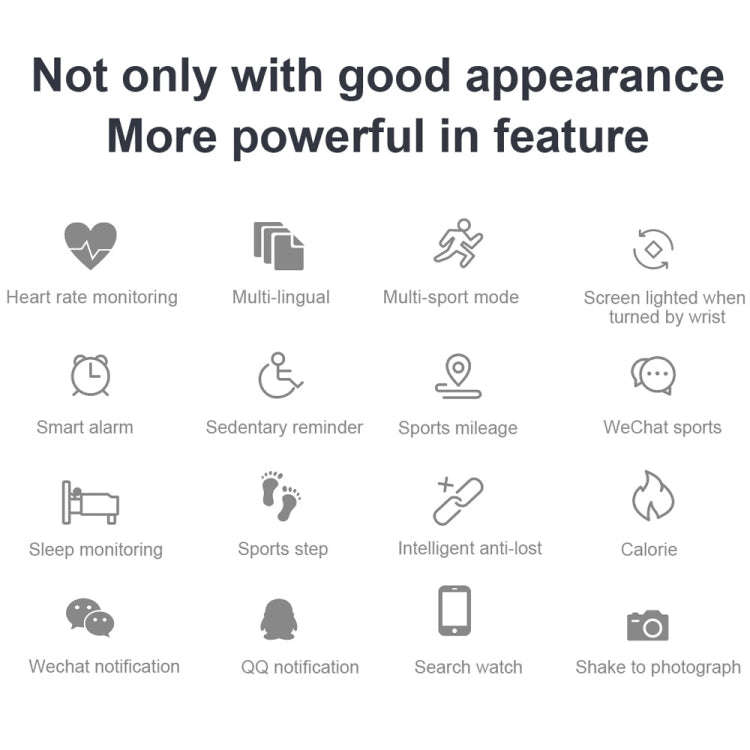 DK02 1.3 inches IPS Color Screen Smart Bracelet IP67 Waterproof, Support Call Reminder /Heart Rat...