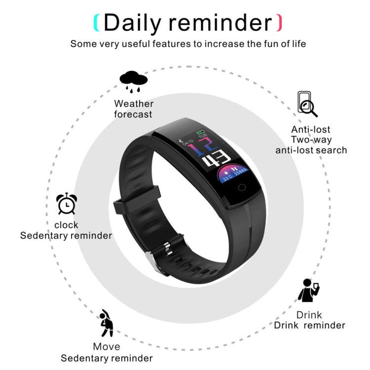 QS100 0.96 inches TFT Color Screen Smart Bracelet IP67 Waterproof, Support Call Reminder /Heart R...