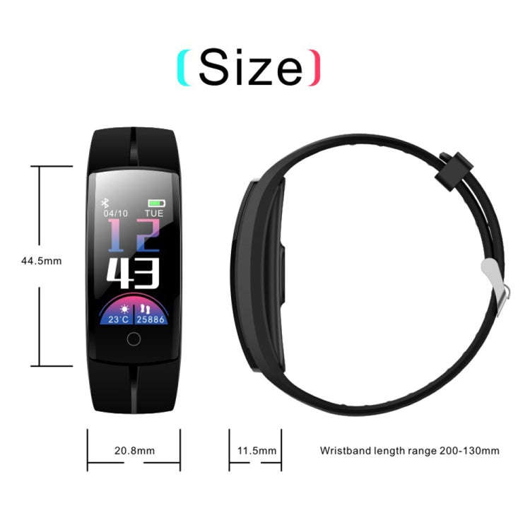 QS100 0.96 inches TFT Color Screen Smart Bracelet IP67 Waterproof, Support Call Reminder /Heart R...