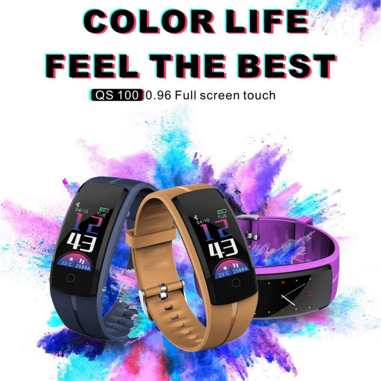 QS100 0.96 inches TFT Color Screen Smart Bracelet IP67 Waterproof, Support Call Reminder /Heart R...