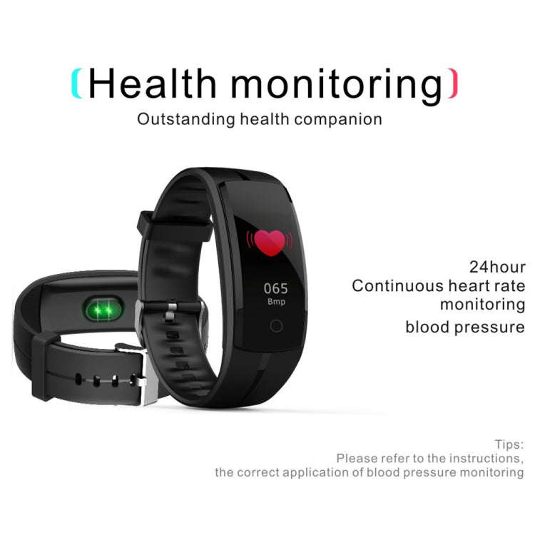 QS100 0.96 inches TFT Color Screen Smart Bracelet IP67 Waterproof, Support Call Reminder /Heart R...