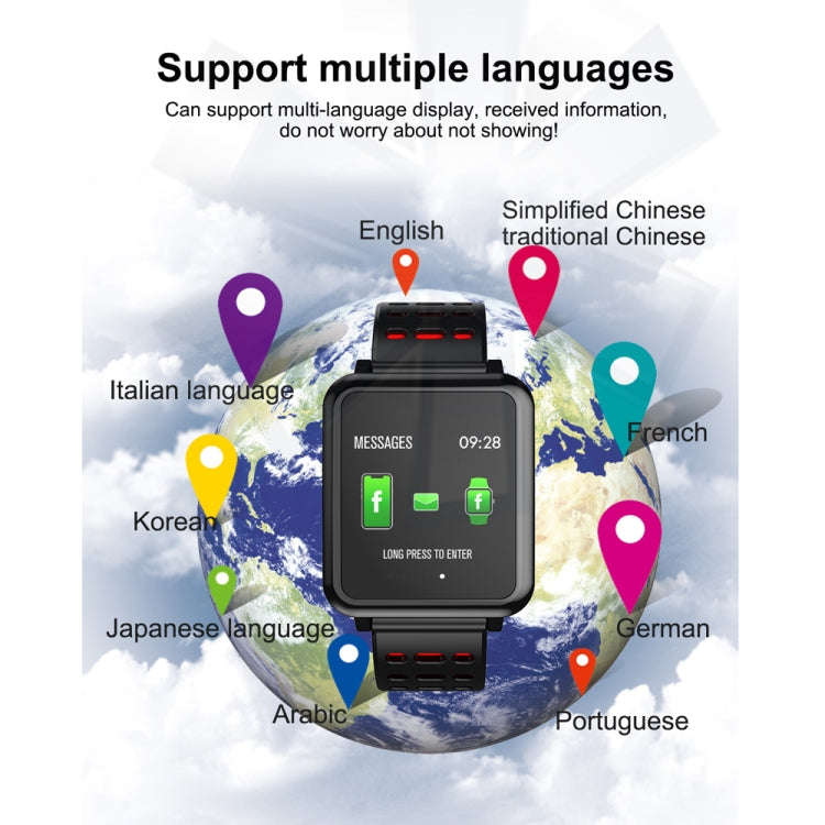 T2 1.3 inches TFT IPS Color Screen Smart Bracelet IP67 Waterproof, Support Call Reminder /Heart R...