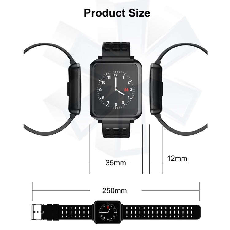 T2 1.3 inches TFT IPS Color Screen Smart Bracelet IP67 Waterproof, Support Call Reminder /Heart R...