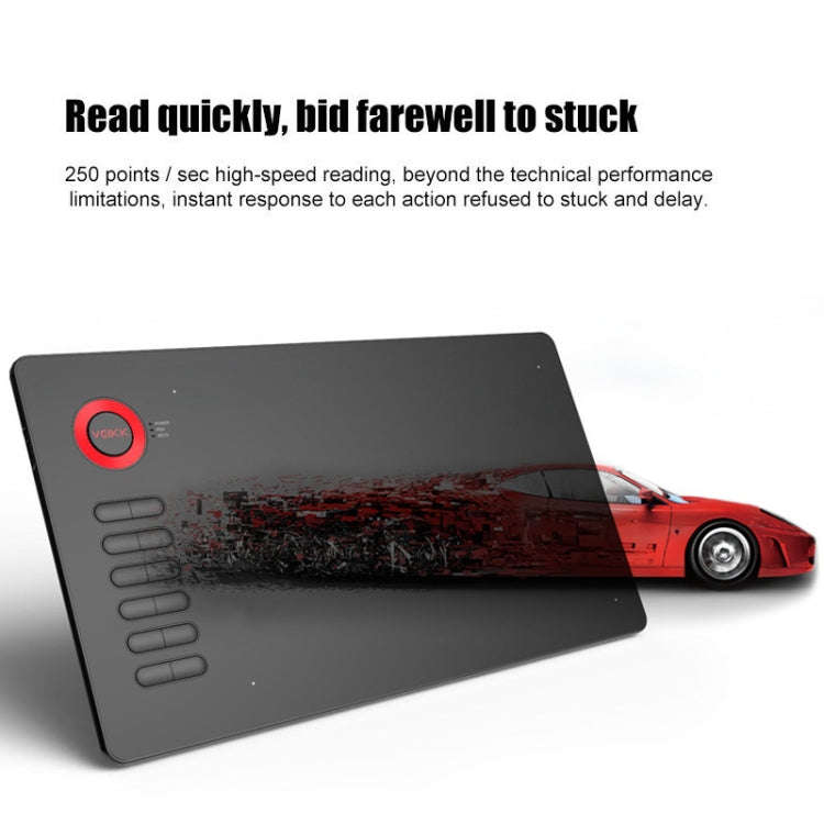VEIKK A15 10x6 inch 5080 LPI Smart Touch Electronic Graphic Tablet, with Type-C Interface(Red)