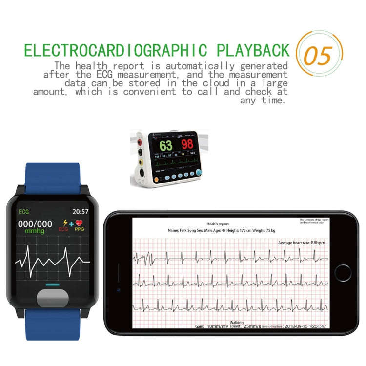E04 1.3 inches IPS Color Screen Smart Watch IP67 Waterproof, TPU Watchband, Support Call Reminder...