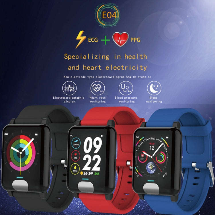 E04 1.3 inches IPS Color Screen Smart Watch IP67 Waterproof, TPU Watchband, Support Call Reminder...