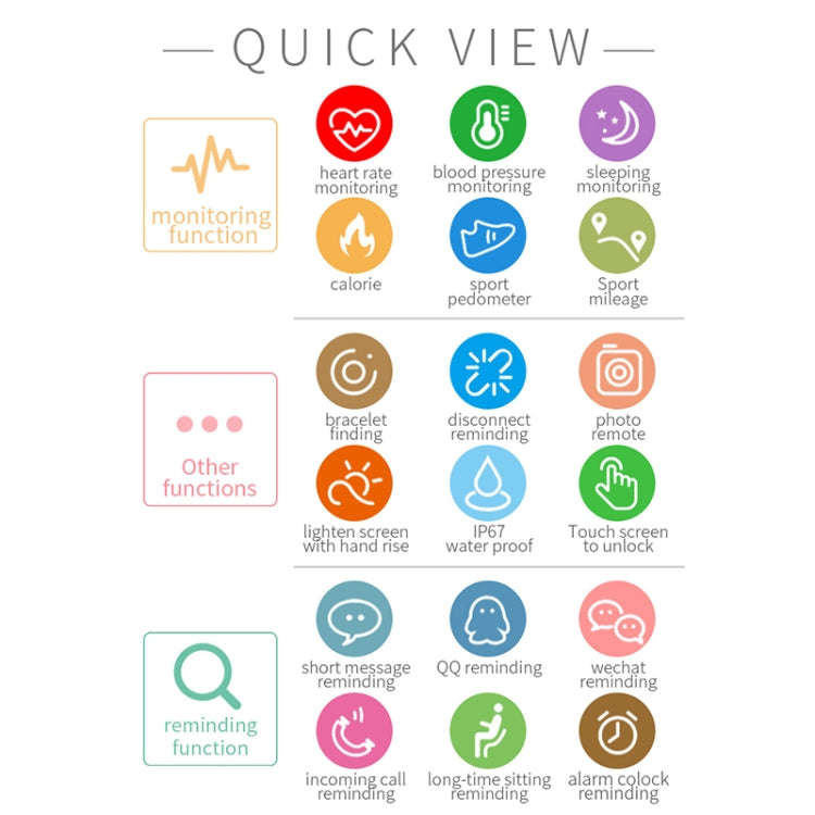 CY11 1.14 inches IPS Color Screen Smart Bracelet IP67 Waterproof, Support Step Counting / Call Re...