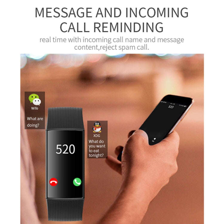 CY11 1.14 inches IPS Color Screen Smart Bracelet IP67 Waterproof, Support Step Counting / Call Re...
