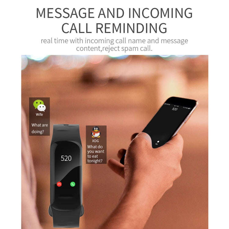 H29 1.14 inches IPS Color Screen Smart Bracelet IP67 Waterproof, Support Step Counting / Call Rem...