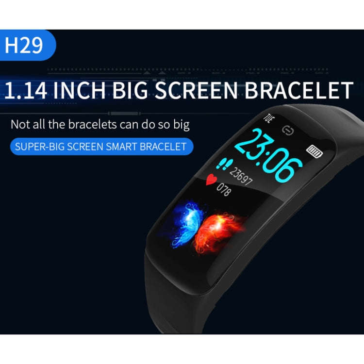 H29 1.14 inches IPS Color Screen Smart Bracelet IP67 Waterproof, Support Step Counting / Call Rem...