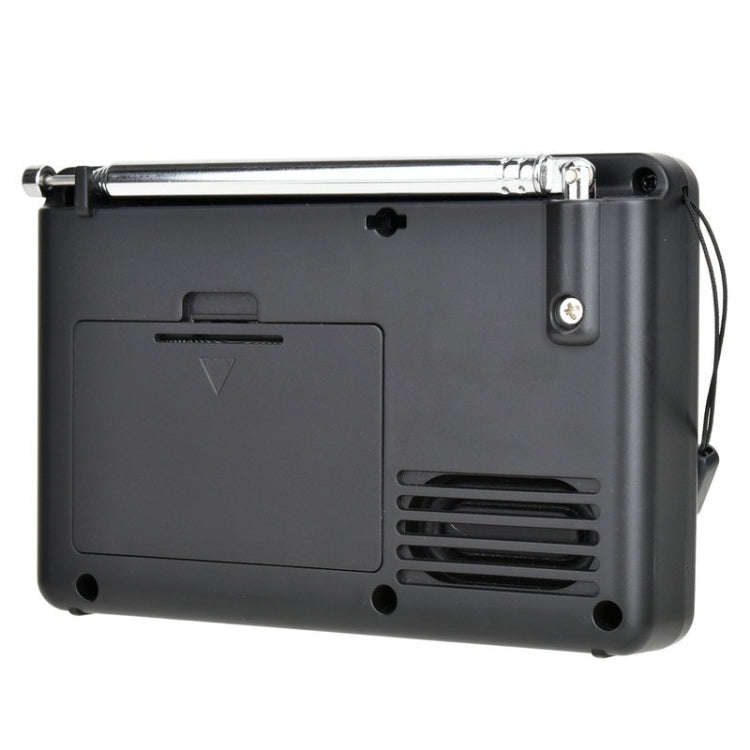 K-603 Portable FM / AM / SW Full Band Stereo Radio, Support BT & TF Card (Black)