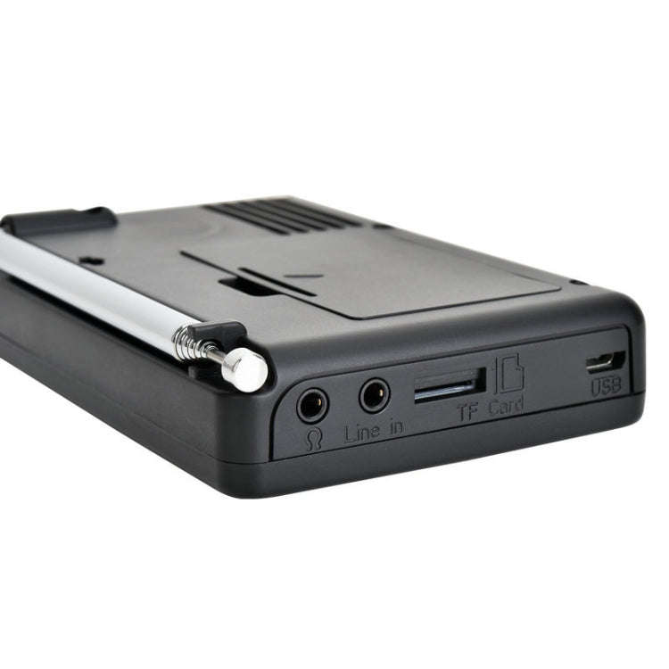 K-603 Portable FM / AM / SW Full Band Stereo Radio, Support BT & TF Card (Black)