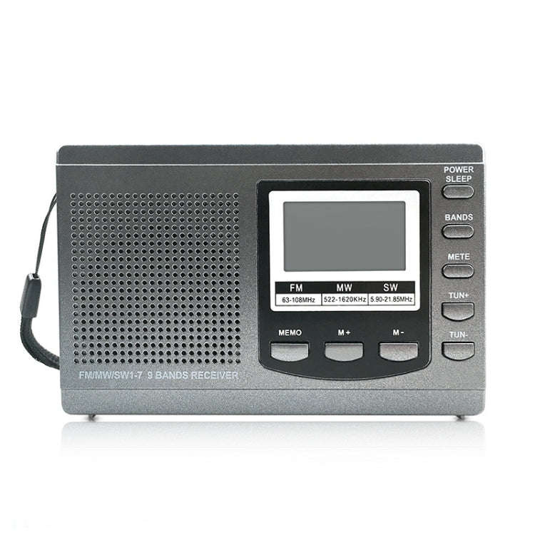 HRD-310 Portable FM AM SW Full Band Digital Demodulation Radio (Grey)