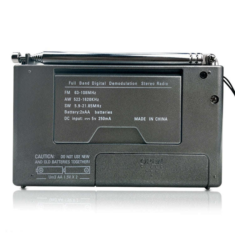 HRD-310 Portable FM AM SW Full Band Digital Demodulation Radio (Grey)