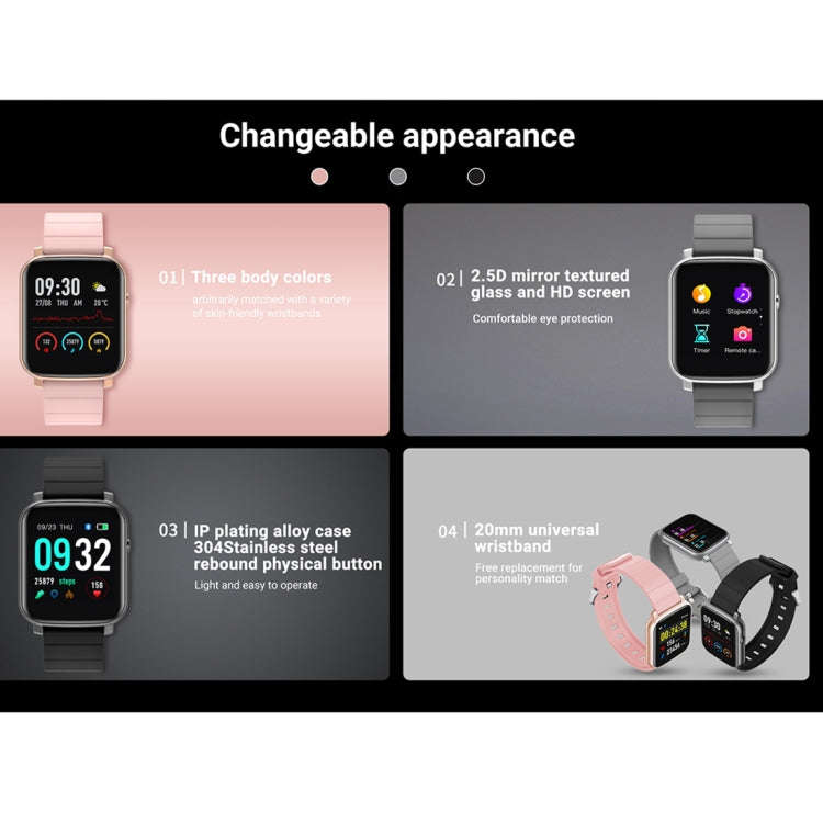 SMA-F1 1.3 inch TFT Full Touch Screen IP68 Waterproof Smart Sports Watch, Support Dynamic Heart R...