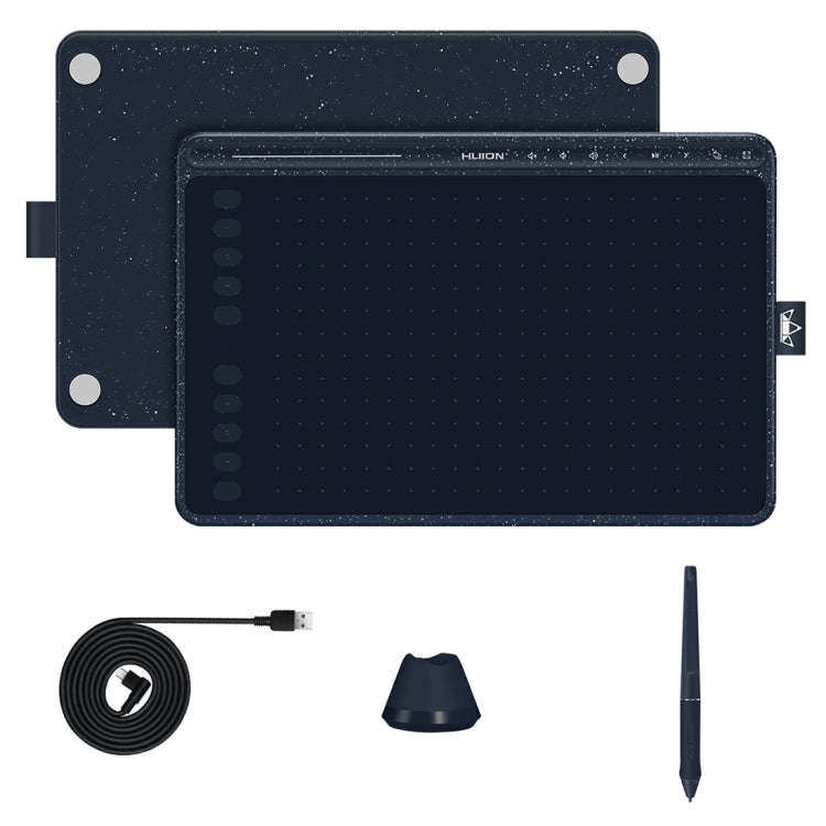 HUION HS611 5080 LPI Touch Strip Art Drawing Tablet for Fun, with Battery-free Pen & Pen Holder(B...