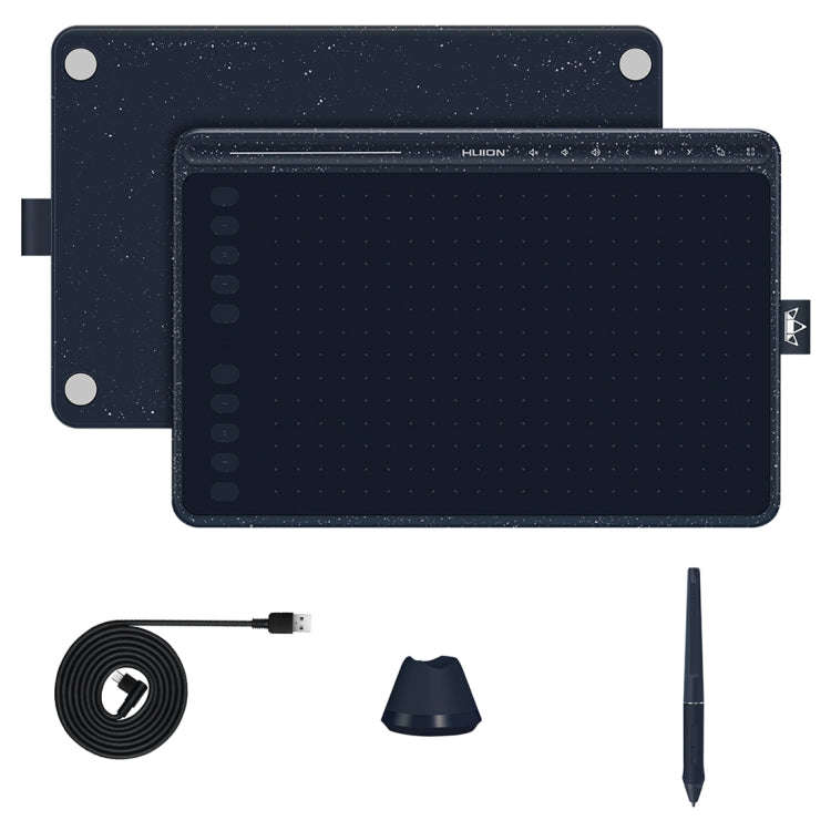HUION HS611 5080 LPI Touch Strip Art Drawing Tablet for Fun, with Battery-free Pen & Pen Holder(B...