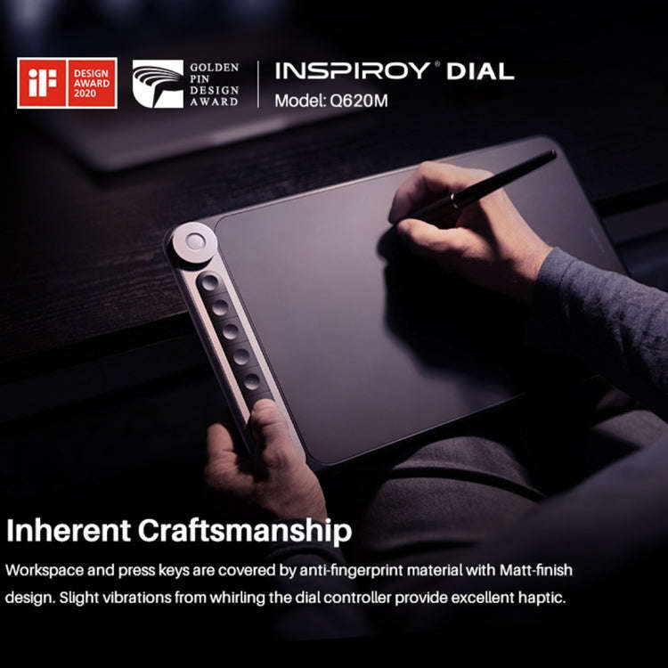 HUION Q620M 5080 LPI Wireless Art Drawing Tablet for Fun, with Battery-free Pen & Pen Holder