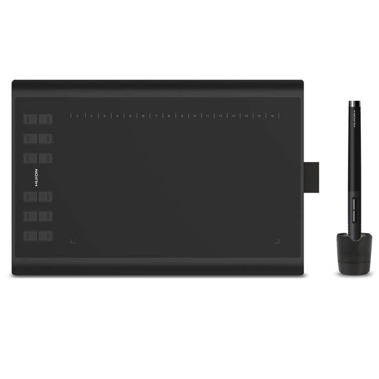HUION Inspiroy H1060P 5080 LPI 12 Press Keys Art Drawing Tablet for Fun, with Battery-free Pen & ...