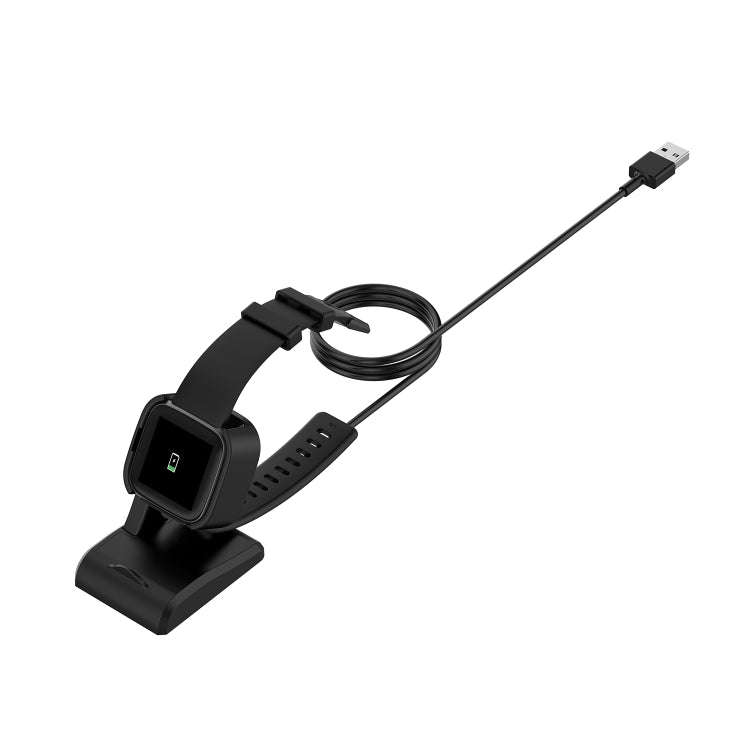Smartwatch Replacement USB Charger Charging Dock Adapter for Fitbit Versa 2, Cable Length: 1m(Black)