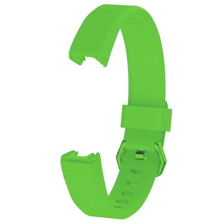 Solid Color Silicone Watch Band for FITBIT Alta / HR, Size: L(Green)