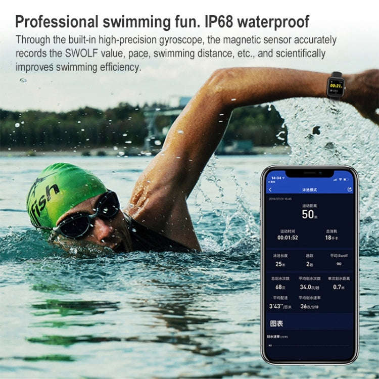 CS201 Fashion Sports IP68 Waterproof Smart Bluetooth Watch, Support Heart Rate Monitoring & Blood...
