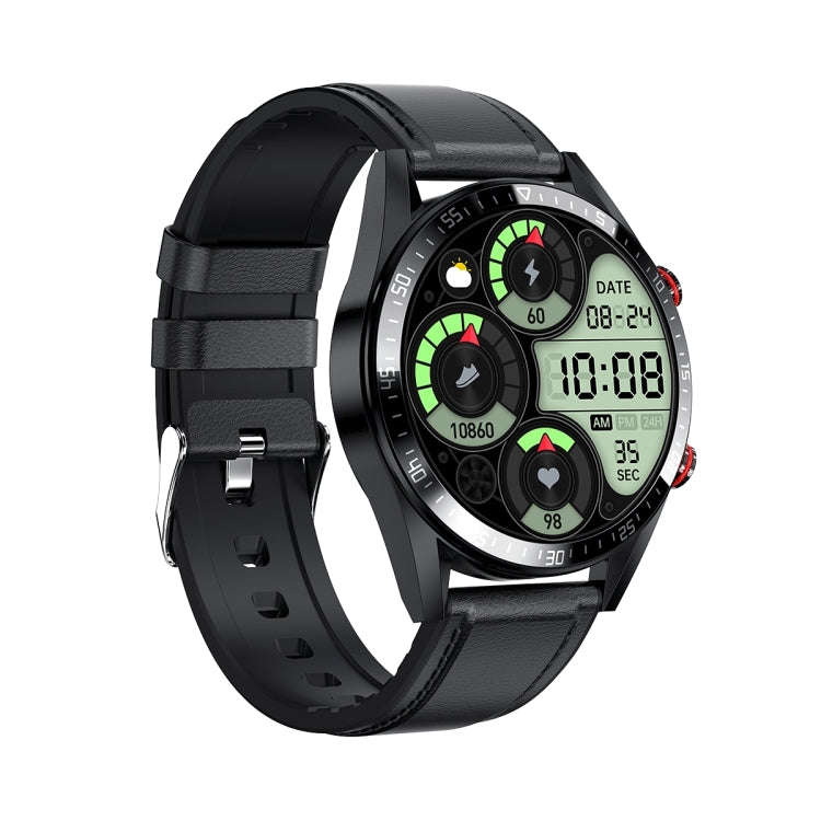 DW161.39 inch AMOLED Screen Smart Watch, Support Heart Rate / Blood Pressure Monitoring, Leather ...