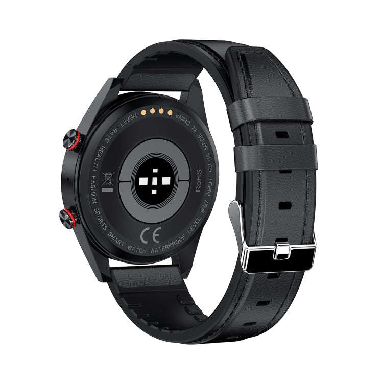 DW161.39 inch AMOLED Screen Smart Watch, Support Heart Rate / Blood Pressure Monitoring, Leather ...