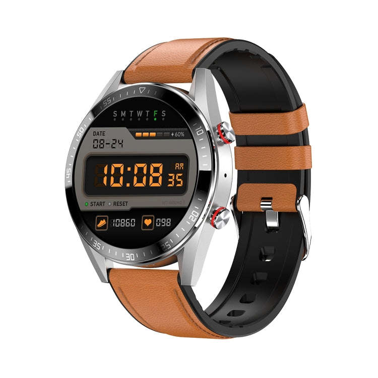 DW16 1.39 inch AMOLED Screen Smart Watch, Support Heart Rate / Blood Pressure Monitoring, Leather...