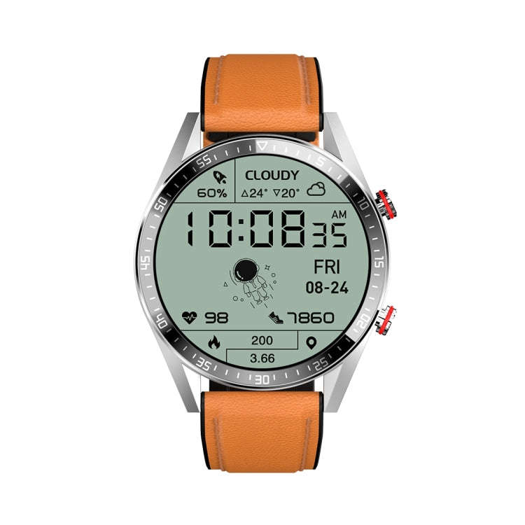 DW16 1.39 inch AMOLED Screen Smart Watch, Support Heart Rate / Blood Pressure Monitoring, Leather...