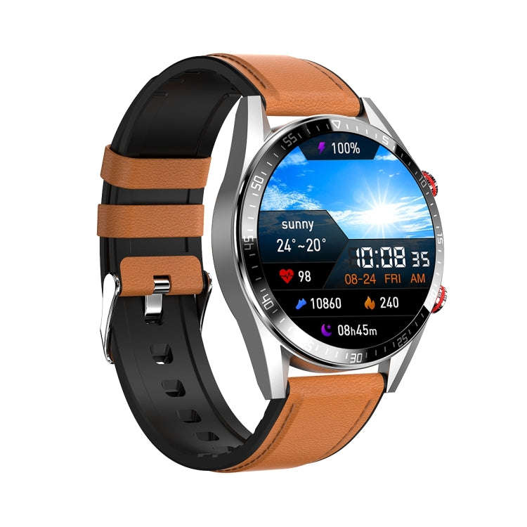 DW16 1.39 inch AMOLED Screen Smart Watch, Support Heart Rate / Blood Pressure Monitoring, Leather...