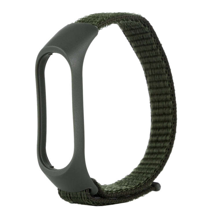 Smart Watch Nylon Woven Watch Band for Xiaomi Mi Band 3 / 4(Army Green)