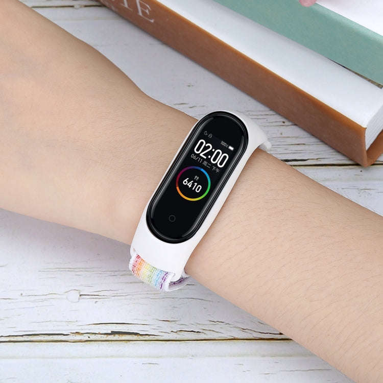Smart Watch Nylon Woven Watch Band for Xiaomi Mi Band 3 / 4(Colour)