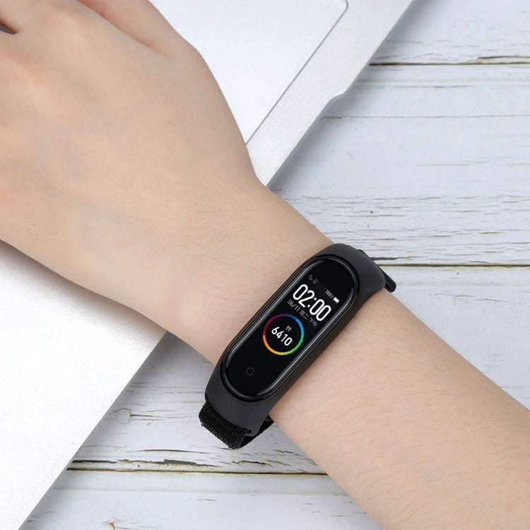 Smart Watch Nylon Woven Watch Band for Xiaomi Mi Band 3 / 4(Blue)