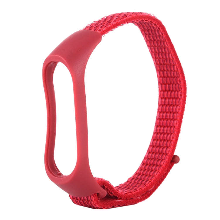 Smart Watch Nylon Woven Watch Band for Xiaomi Mi Band 3 / 4(Red)
