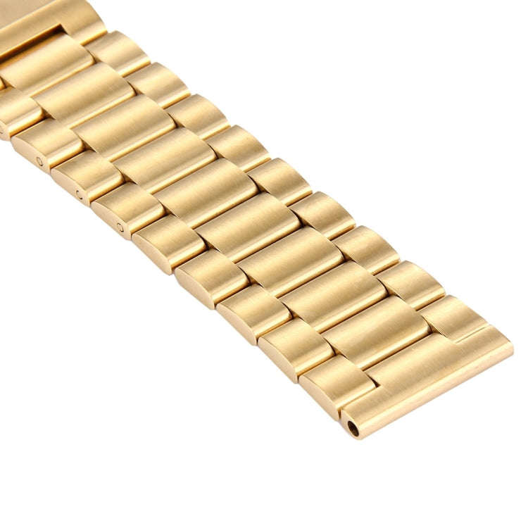 For Fitbit Blaze Smart Watch Butterfly Buckle 3 Beads Stainless Steel Watchband(Gold)