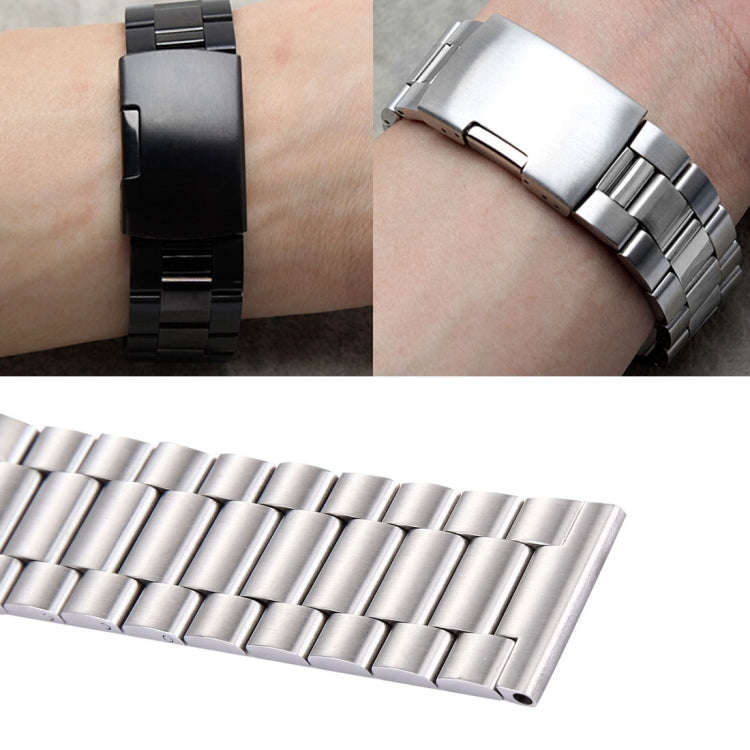 For Fitbit Blaze Smart Watch Butterfly Buckle 3 Beads Stainless Steel Watchband(Gold)