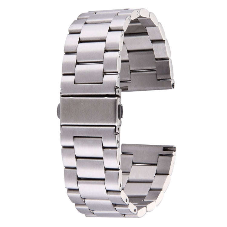 For Fitbit Blaze Smart Watch Butterfly Buckle 3 Beads Stainless Steel Watchband(Silver)