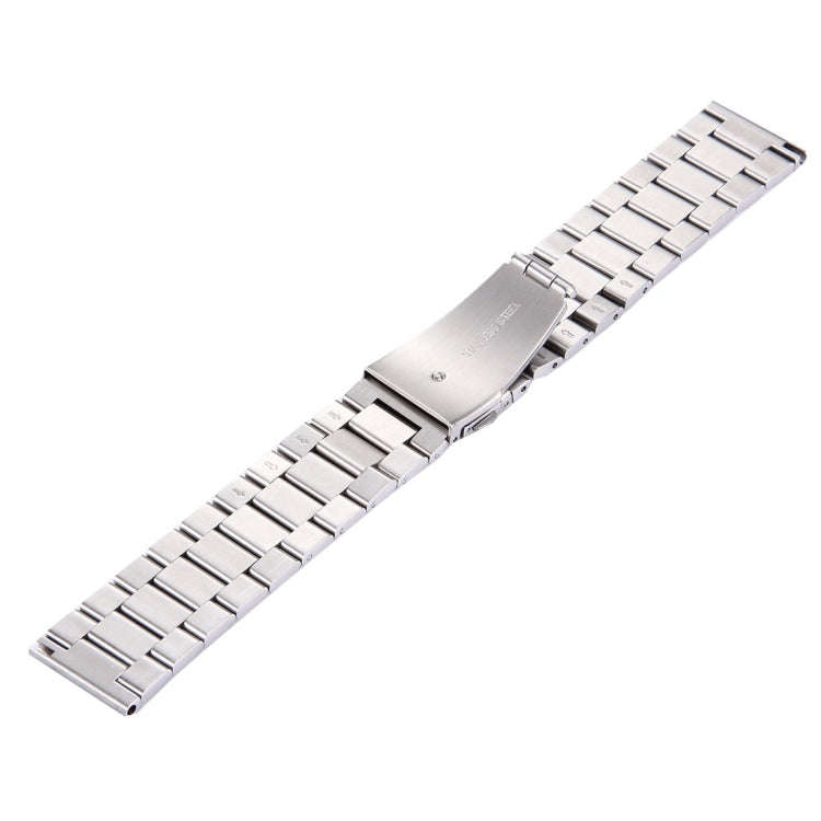 For Fitbit Blaze Smart Watch Butterfly Buckle 3 Beads Stainless Steel Watchband(Silver)