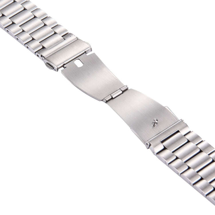 For Fitbit Blaze Smart Watch Butterfly Buckle 3 Beads Stainless Steel Watchband(Silver)
