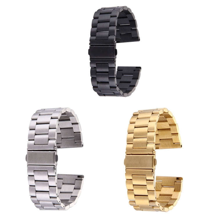 For Fitbit Blaze Smart Watch Butterfly Buckle 3 Beads Stainless Steel Watchband(Gold)
