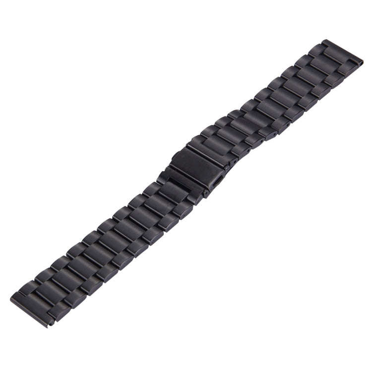 For Samsung Gear S2 Classic Smart Watch Butterfly Buckle 3 Beads Stainless Steel Watchband(Black)